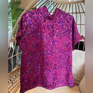 TANJAY | Pink & Purple Paisley Top
